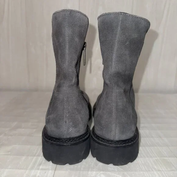 Aquatalia Gray Suede Ankle Boots - Picture 3 of 7